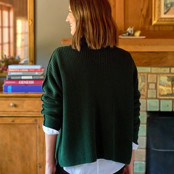 Frank & Eileen Montecito 
Classic Pullover Sweater British Racing Green SIZE XS - Picture 3 of 7